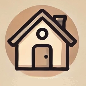 Icône représentant une maison, symbolisant les séances de réflexologie itinérante à domicile pour relaxation et bien-être en Savoie.